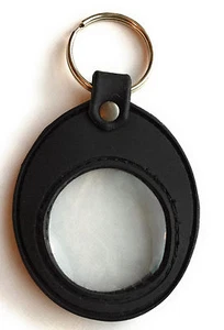 AA NA Medallion Holder Universal Fit Black Silicone Keychain Sobriety Chip Coin - Imagen 1 de 11