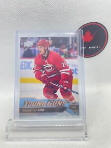 2016-17 UPPER DECK YOUNG GUNS SEBASTIAN AHO #210 ROOKIE CARD