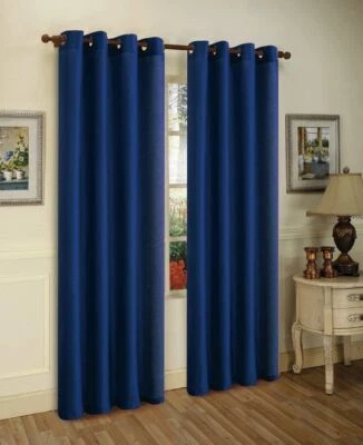 2 Panel Curtains Blackout Room Darkening Grommet 54x95" each Panel - Image 1 of 4