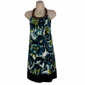 Apt. 9 Dress Women's Small Beaded Halter Sleeveless Knee Length Lightweight - Picture 1 of 13