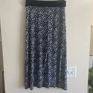 Justice Girls’ Black & White Floral Print Stretch Maxi Skirt, Girls’ Sz 18 (XL) - Picture 1 of 5