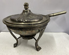 VINTAGE THE STEVENS HOTEL CHAFING DISH SILVER PLATE BY WALLACE