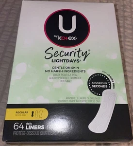  Forros diarios regulares Kotex Security Lightdays 64. NUEVO - Imagen 1 de 5