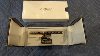 Pluma Estilográfica Elysee Francesa Vintage Oro 18k Nueva en Caja (bd) Foto 1 de 4