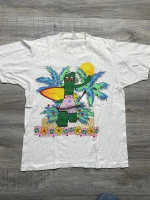 Camiseta de surf Gumby vintage de los años 80 doble cara show de televisión 1986 patinador talla L Foto 1 de 4