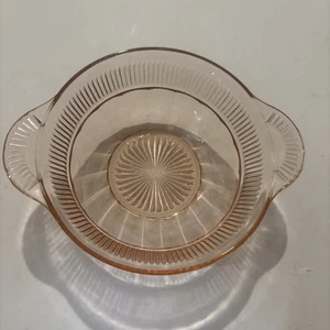 VTG 1930s Anchor Hocking Pink Depression Glass 5.5" Berry Fruit Bowl Coronation - Picture 1 of 4