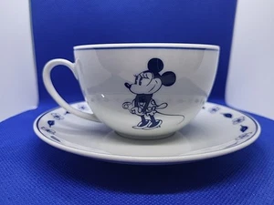 Minnie Mouse Guy Degrenne Teetasse Untertasse Porcelaine Disney blau/weiß - Bild 1 von 9