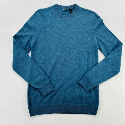 Suéter Theory Para Hombre Pequeño Azul 100% Cachemira Cuello Redondo Pullover Haider O Tejido Foto 1 de 4