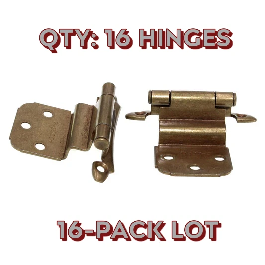 Amerock BP7928-BB Self Close Hinge 3/8" Insert Face Mount Burnished Brass H1