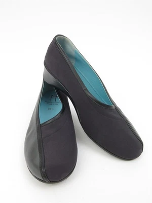 Zapatos para mujer Thierry Rabotin negros sin cordones de cuero y nailon 36,5 hechos en Italia Foto 1 de 4