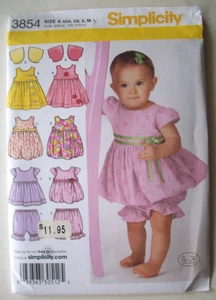 Baby Pantaloons top  dress panties pattern 3854 size XXS XS X M L  Uncut - Picture 1 of 2