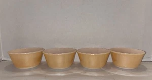 4 PC Vintage Fire King 6 oz Peach Lustre Dessert Custard Berry Sauce Cups #424 - Picture 1 of 12