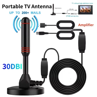Digital TV DVB-T2 Antenne mit Verstärker HD 4K 1080P TV Zimmerantenne VHF/UHF - Bild 1 von 4