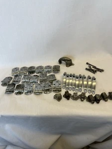 Art Deco Cabinetry Old Style Hinges (18) Handles (9) Plus Closures - Picture 1 of 11