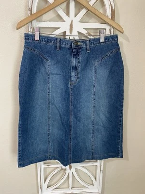 FALDA VAQUERA RECTA DENIM LAVADO MEDIO ALGODÓN Y2K SONOMA talla 12 Foto 1 de 3