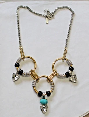 FREEDOM by Topshop anel de ouro com cristal e colar de prata tartaruga azul - Imagem 1 de 4