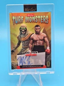 MIKE TYSON - 2025 Wild Card Haunted Hits TURF MONSTER MUMMY AUTO GOLD 1/1 - Picture 1 of 2