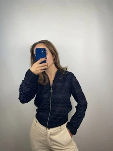 Marc Cain Damen Jacke Bomber Spitze Blau Gr. S - Bild 1 von 7
