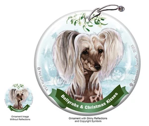 Bellyrubs & Kisses Ornament - Hairless Chinese Crested 071 - Picture 1 of 1