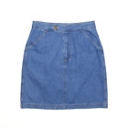 Vintage SONOMA Womens Blue 90s Cotton Knee Length Straight Skirt Denim S