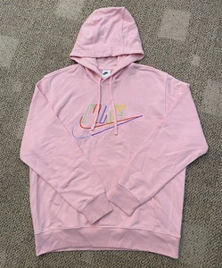 Nike Hoodie Sweatshirt Pullover French Terry DX0793-686 Pink $80 Men's Large - Picture 1 of 3