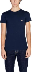 NWT $80 SIZE MEDIUM NAVY EMPORIO ARMANI Mens Graphic T-Shirt Top - Picture 1 of 5