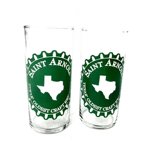 Saint Arnolds Pair of Craft Beer Tasting Glasses from Texas Oldest Craft Brewery - Picture 1 of 5