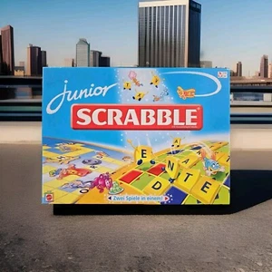 SCRABBLE Junior von MATTEL - 2 Spiele In Einem, Lernspiel -TOP Zustand! - Bild 1 von 4