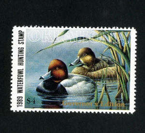 US Duck Oklahoma Stamps # 10a XF Governors edition OG NH Scott Value $125.00 - Picture 1 of 1