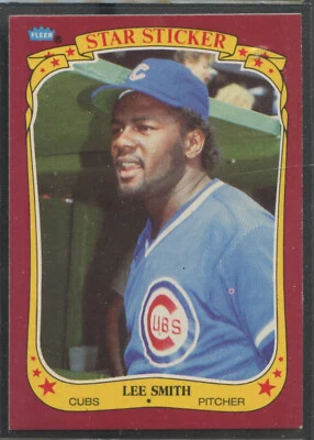 1986 Fleer Star Stickers #112 Lee Smith Chicago Cubs HOF - Image 1 of 2