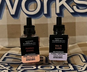 *NEW* 1 Fall In Bloom ~ 1 Pumpkin Bonfire Wallflower Refills ~ Bath & Body - Picture 1 of 1