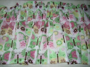 Handmade Valance Pink and green butterfly - Picture 1 of 1