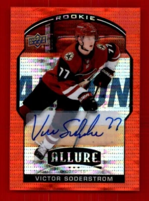 2020-21 Upper Deck Allure Autographs Red Rainbow #90 Victor Soderstrom - Image 1 of 2