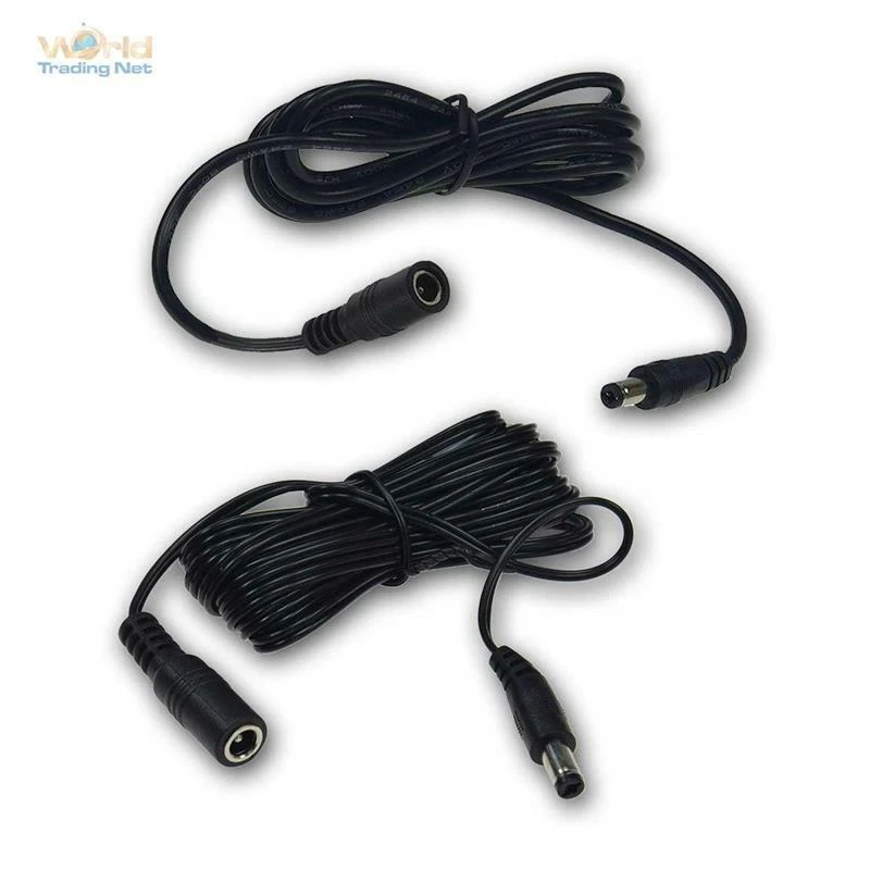 WORLD-TRADING-NET Cable de extensión para fuentes de alimentación conector hembra 5,5 mm / 2,1 mm cable de extensión