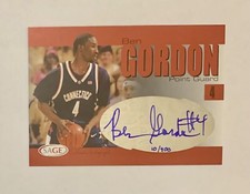 BEN GORDON AUTO RC #/400 - 2004-05 Sage Basketball Authentic Red #A12 UCONN