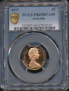 Australia 1977 Two Cents 2c (Frill-necked lizard) - PCGS PR69DCAM - Picture 1 of 3