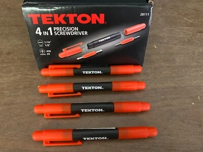 (4) NEW Tekton 4 in 1 Precision Pocket Screwdrivers Phillips Flathead L@@K!!! - Image 1 of 2