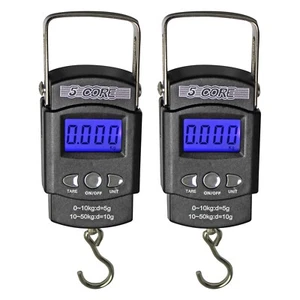 5Core Digital Fishing Scale Hanging Luggage Weighing Scales w Measuring Tape - Picture 1 of 12