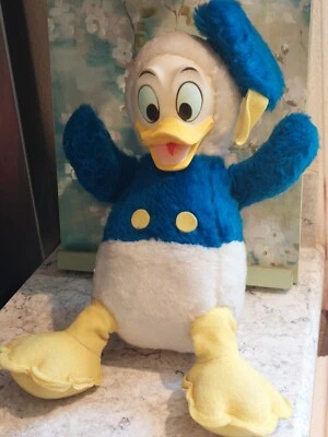 * DE COLECCIÓN * PATO DONALD * RARO * Juguete de peluche * Coleccionable Disneyland años 60 * Foto 1 de 4