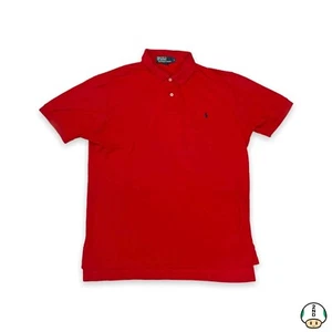 Camisa Polo Ralph Lauren De Colección Años 90 Para Hombres Grande Rojo Poni Clásica Informal Preppy - Imagen 1 de 7