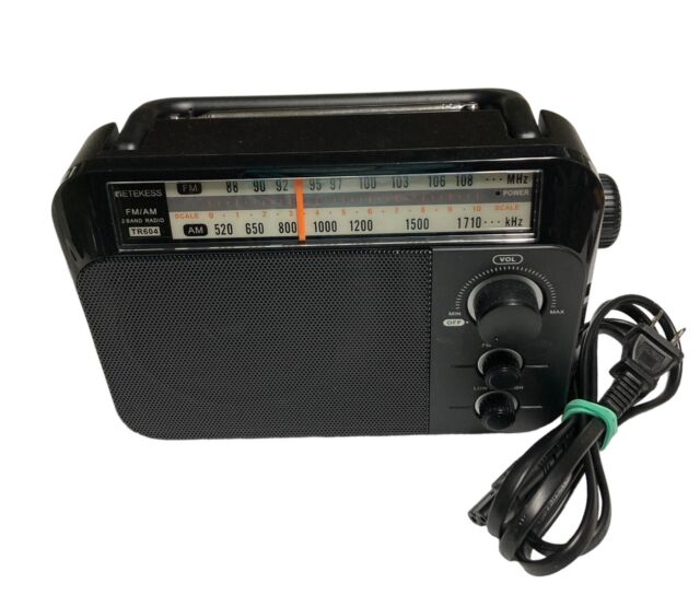 Retekess Radio FM TR604 AM, funciona con pilas, radio AM FM enchufable en  pared, modo de tono alto/bajo, altavoz grande, conector de auriculares,  para