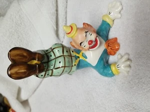 Vtg Ceramic Porcelain Handstand Clown 5" Small Figurian Sculpture Japan Signed - Picture 1 of 3
