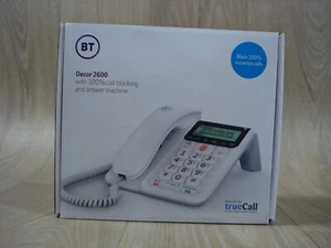 BT Decor 2600 Corded Landline Phone with Call Blocking & Answer Machine VGC - Zdjęcie 1 z 16
