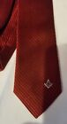Necktie Red tie Masonic Square & Compass Narrow