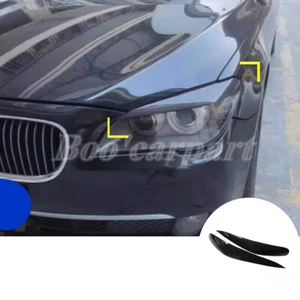 Para BMW Serie 7 F01 F02 Fibra de Carbono Faros Cejas Tapa párpado - Imagen 1 de 9