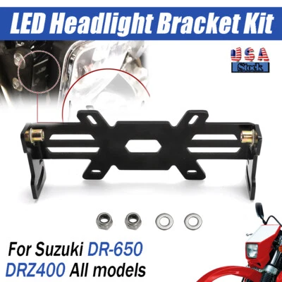 For Suzuki DR-650 DRZ400  LED Headlight Mounting Bracket Aluminum & Lock,Washers Foto 1 de 4