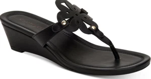 NIB Charter Club Women's Penelopee Black Wedge Sandals 10M - Picture 1 of 1