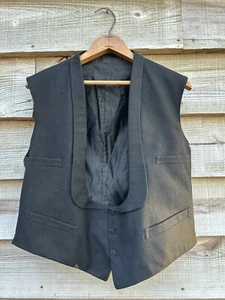 Antique Vintage Edwardian 1890s Waistcoat / Vest RARE SIZE 46 - Picture 1 of 7