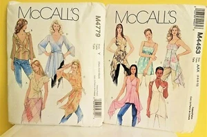 McCalls M4453 M4779 langer spitzer Saum Rüschen V-Ausschnitt Bluse Top Schnittmuster - Bild 1 von 9