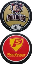 HAMILTON BULLDOGS AHL OFFICIAL SPONSORED PUCK VEGUM  MFG. MADE IN SLOVAKIA 🇸🇰